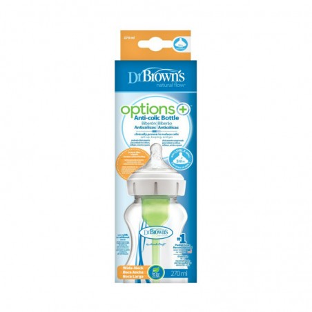 Comprar DR BROWNS OPTIONS+ BIBERÓN BOCA ANCHA 270 ML