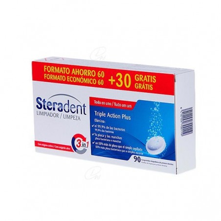 Comprar STERADENT TRIPLE ACCIÓN PLUS 90 COMP