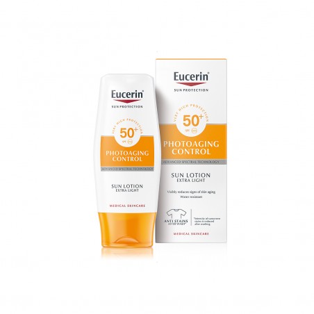 Comprar EUCERIN SUN LOCION PHOTOAGING CONTROL EXTRA LIGHT SPF50+ 150ML