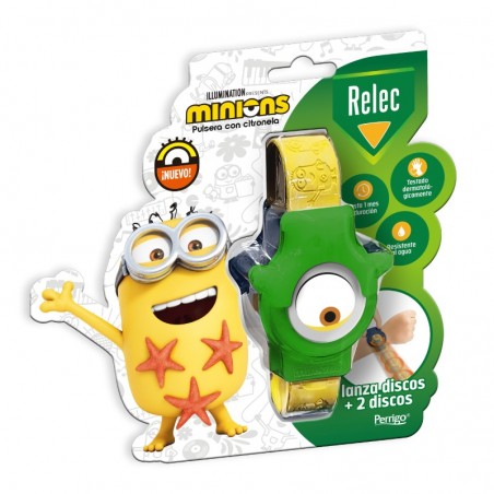 Comprar RELEC PULSERA ANTIMOSQUITOS NIÑOS MINIONS VERDE