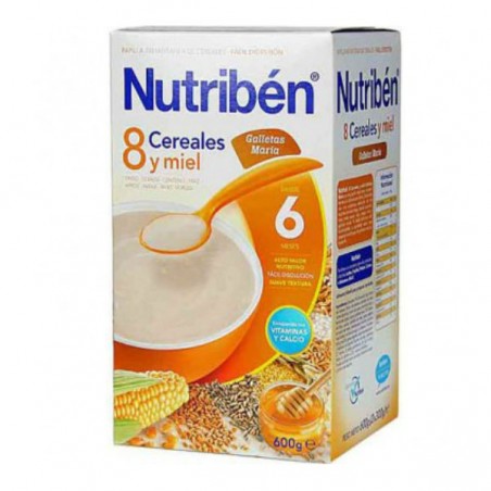 Comprar 8 CEREALES Y MIEL GALLETAS MARÍA NUTRIBÉN 600 G