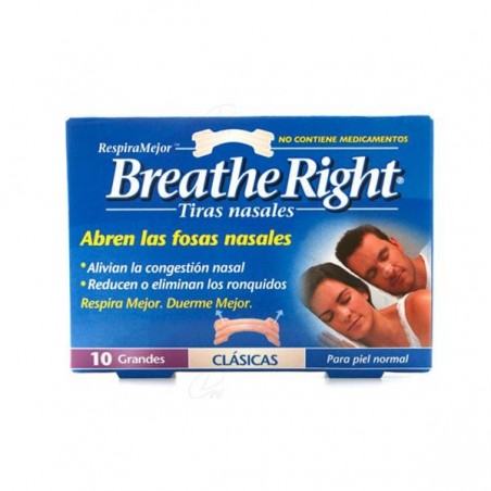 Comprar TIRA NASAL BREATHE RIGHT T - GDE 10 UDS